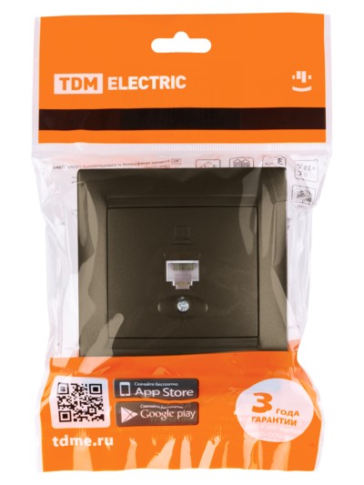 Розетка ПК RJ45 бронза "Лама" TDM — изображение 5