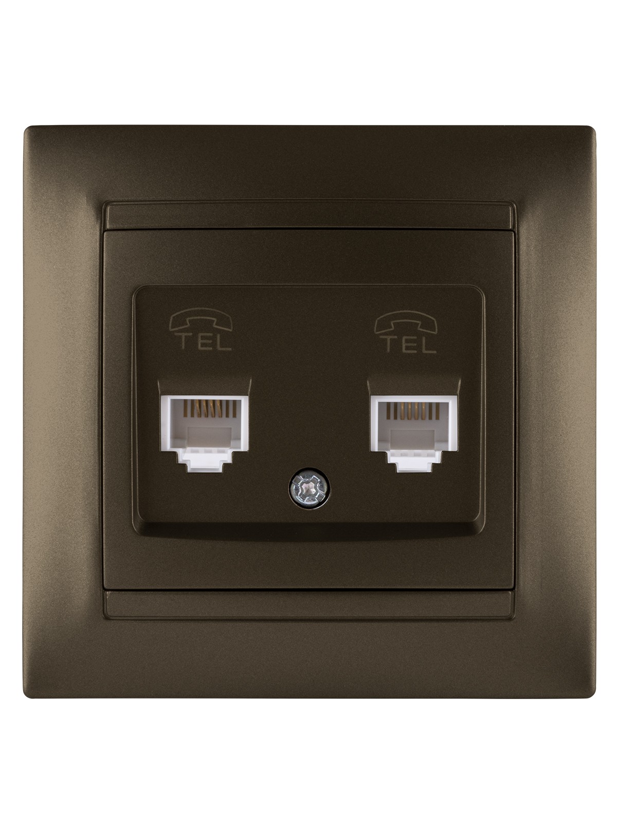 Розетка ТФ двойная RJ11 бронза "Лама" TDM — изображение 3