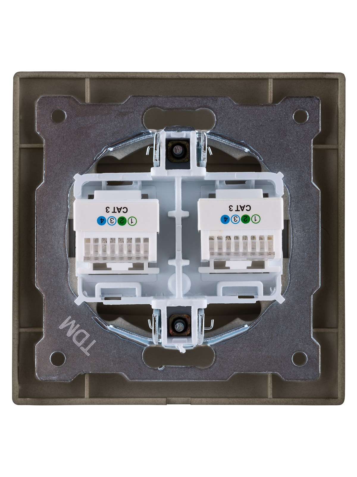 Розетка ТФ двойная RJ11 бронза "Лама" TDM — изображение 4