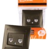 Розетка ТФ RJ11 + ПК RJ45 бронза “Лама” TDM