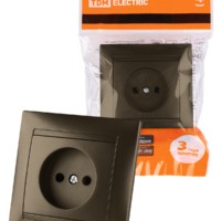 Розетка 2П 10А 250В бронза “Лама” TDM