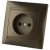 Розетка 2П 10А 250В бронза "Лама" TDM
