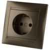 Розетка 2П+З 16А 250В бронза "Лама" TDM