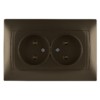 Розетка двойная 2П 10А 250В бронза "Лама" TDM