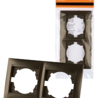 Рамка 2-х постовая горизонтальная бронза “Лама” TDM