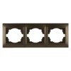 Рамка 3-х постовая горизонтальная бронза "Лама" TDM