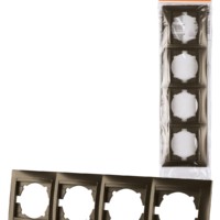 Рамка 4-х постовая горизонтальная бронза “Лама” TDM