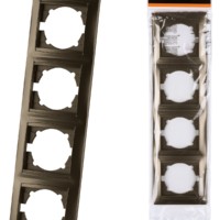 Рамка 4-х постовая вертикальная бронза “Лама” TDM