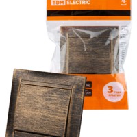 Выключатель 1кл. проходной 10А старинная бронза Лама TDM