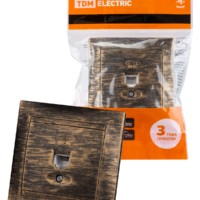 Розетка ТФ RJ11 старинная бронза “Лама” TDM