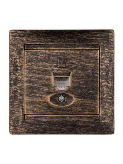 Розетка ПК RJ45 старинная бронза "Лама" TDM — изображение 3