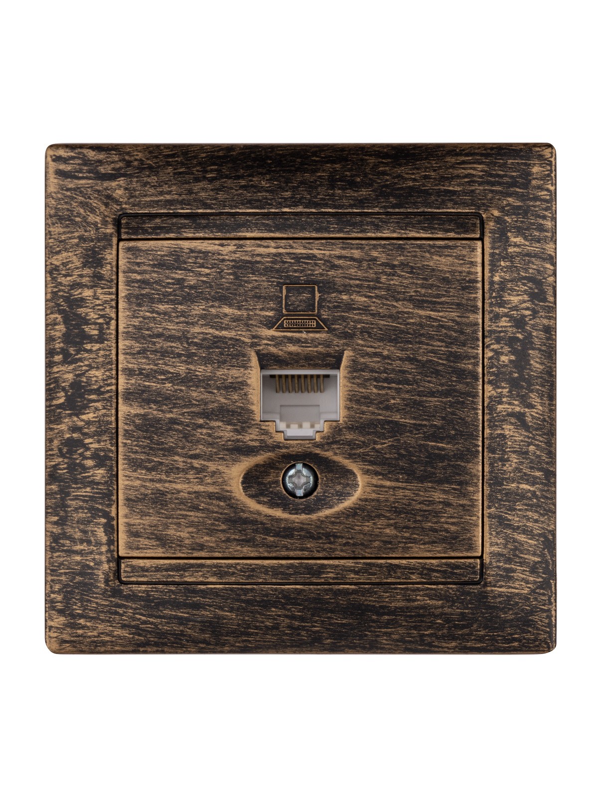 Розетка ПК RJ45 старинная бронза "Лама" TDM — изображение 3