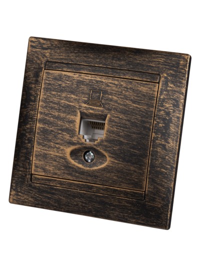 Розетка ПК RJ45 старинная бронза "Лама" TDM — изображение 2