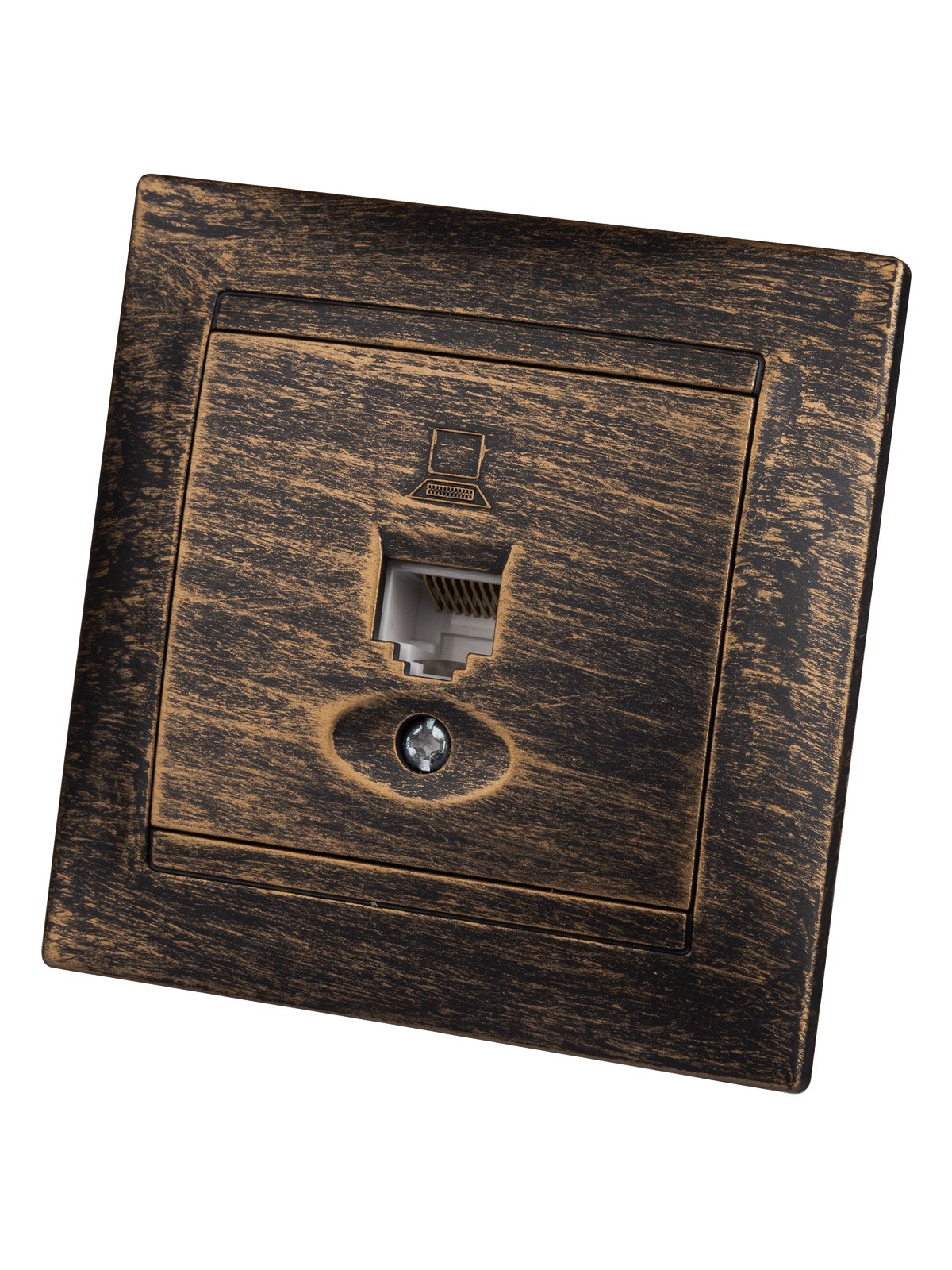 Розетка ПК RJ45 старинная бронза "Лама" TDM — изображение 2