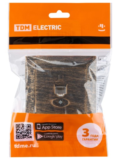 Розетка ПК RJ45 старинная бронза "Лама" TDM — изображение 5