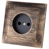 Розетка 2П 10А 250В старинная бронза "Лама" TDM