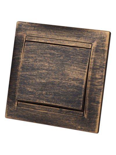 Кнопка звонковая 6А старинная бронза "Лама" TDM — изображение 2