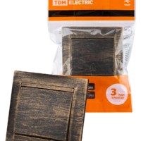 Кнопка звонковая 6А старинная бронза “Лама” TDM