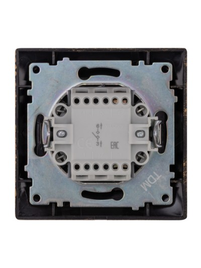 Кнопка звонковая 6А старинная бронза "Лама" TDM — изображение 4