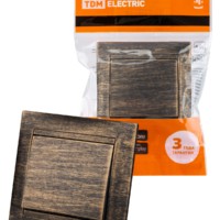 Выключатель 1кл. проходной 10А старинная бронза Лама TDM