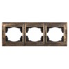 Рамка 3-х постовая горизонтальная старинная бронза "Лама" TDM