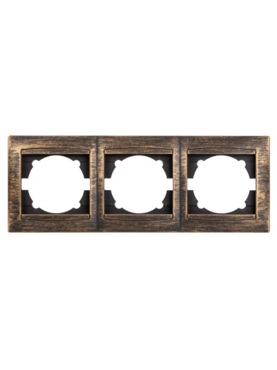 Рамка 3-х постовая горизонтальная старинная бронза "Лама" TDM — изображение 3