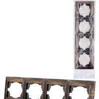 Рамка 4-х постовая горизонтальная старинная бронза “Лама” TDM