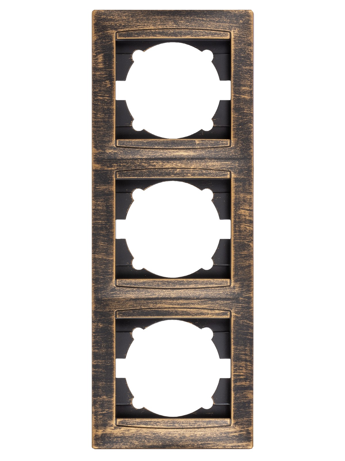 Рамка 3-х постовая вертикальная старинная бронза "Лама" TDM — изображение 3