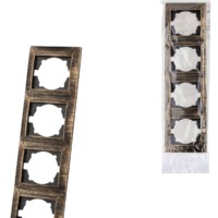 Рамка 4-х постовая вертикальная старинная бронза “Лама” TDM