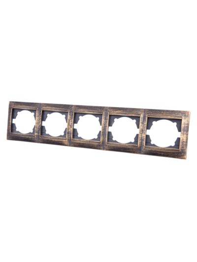 Рамка 5-ти постовая горизонтальная старинная бронза "Лама" TDM — изображение 2