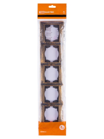 Рамка 5-ти постовая горизонтальная старинная бронза "Лама" TDM — изображение 5