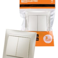 Выключатель 2кл. 10А перламутр Лама TDM