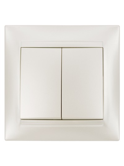 Выключатель 2кл. 10А перламутр Лама TDM — изображение 3