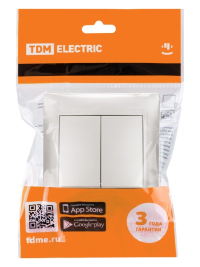 Выключатель 2кл. 10А перламутр Лама TDM — изображение 5