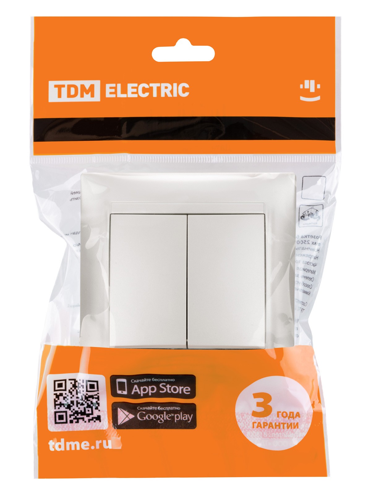 Выключатель 2кл. 10А перламутр Лама TDM — изображение 5