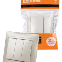 Выключатель 3кл. 10А перламутр Лама TDM