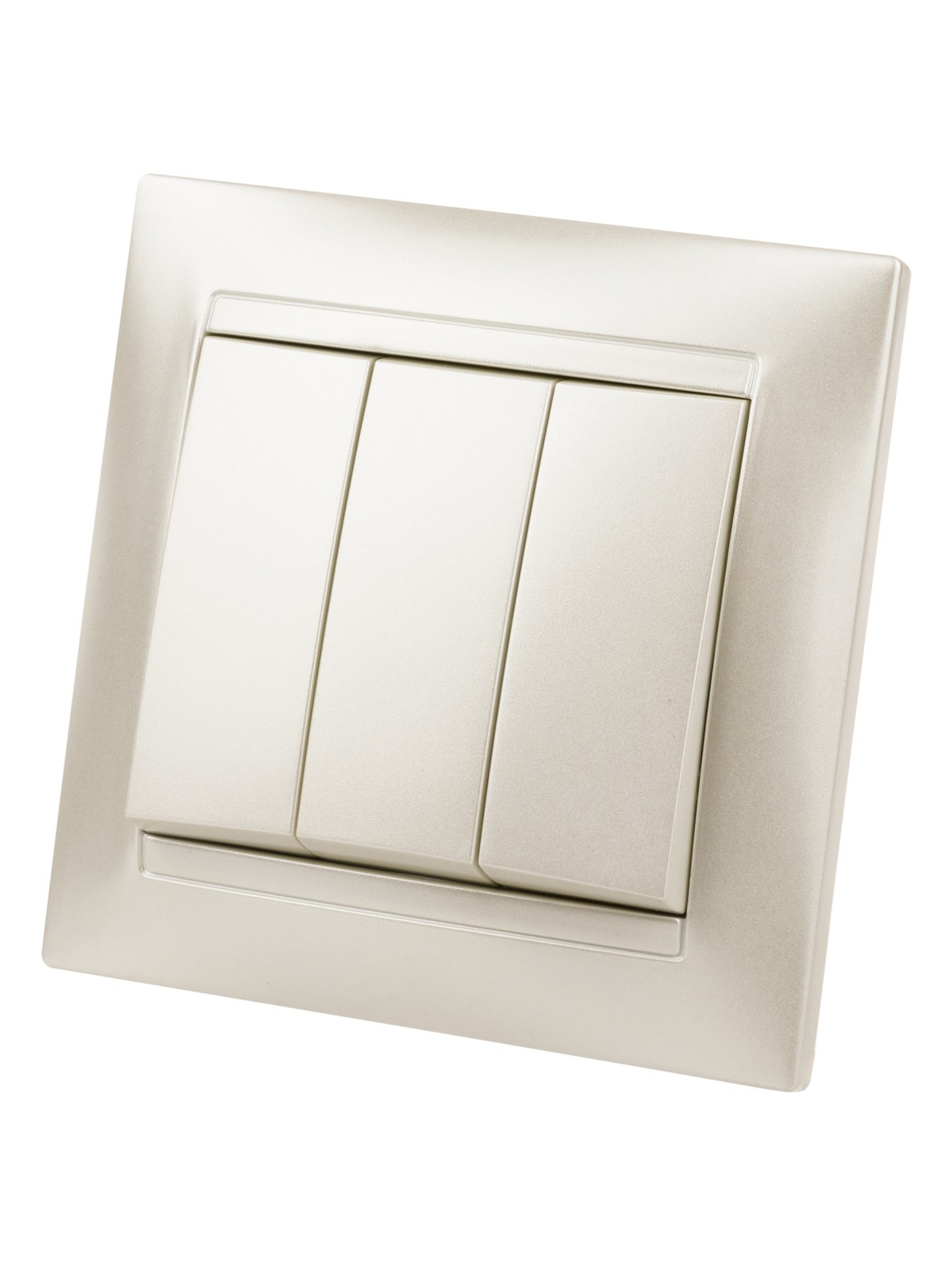 Выключатель 3кл. 10А перламутр Лама TDM — изображение 2