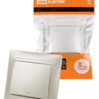 Кнопка звонковая 6А перламутр “Лама” TDM