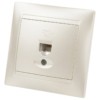 Розетка ТФ RJ11  перламутр "Лама" TDM