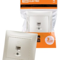 Розетка ТФ RJ11  перламутр “Лама” TDM