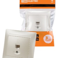 Розетка ПК RJ45  перламутр “Лама” TDM