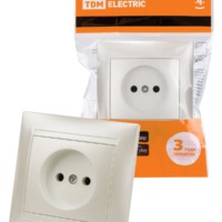 Розетка 2П 10А 250В перламутр “Лама” TDM