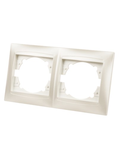 Рамка 2-х постовая горизонтальная перламутр "Лама" TDM — изображение 2