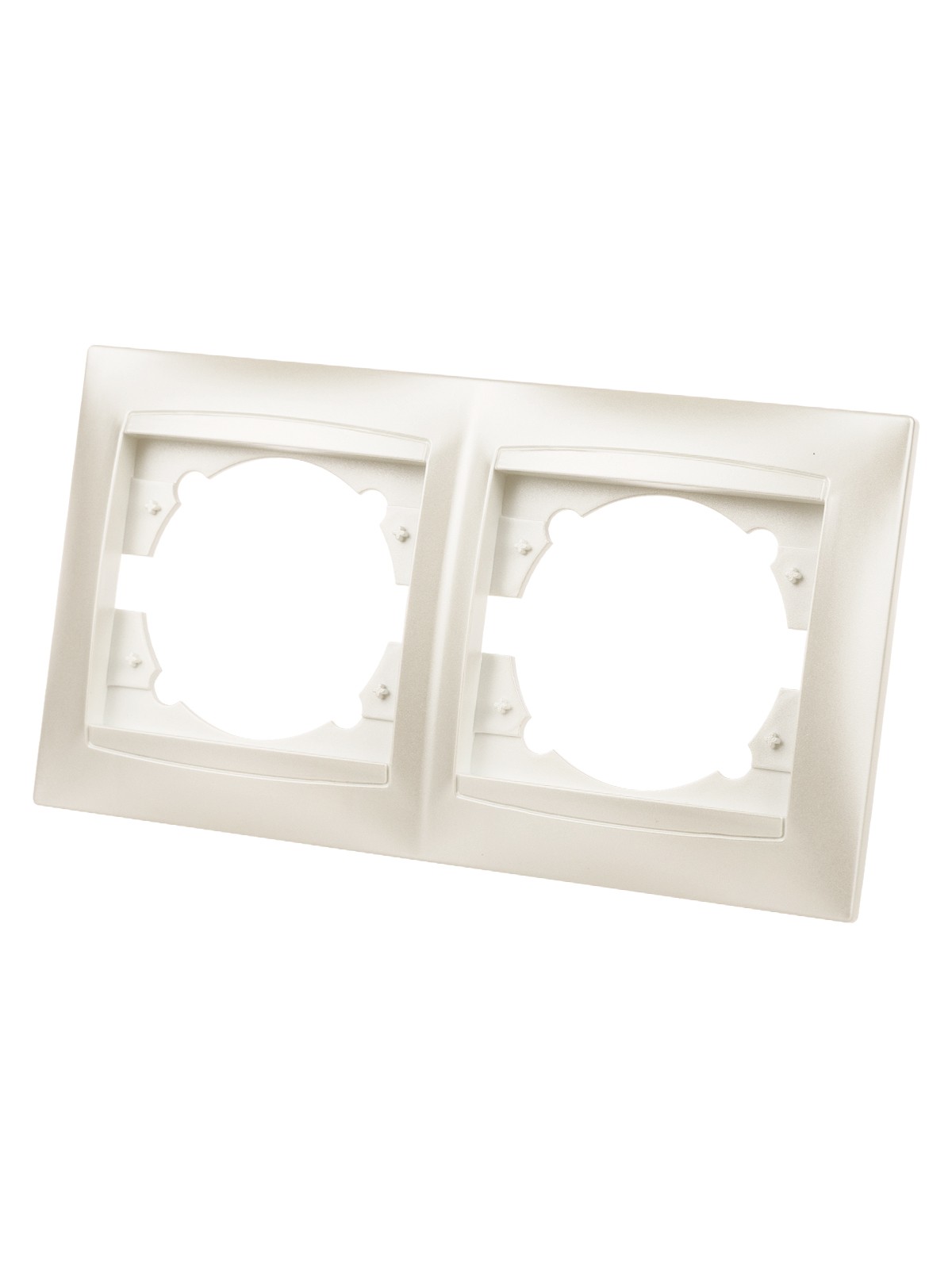 Рамка 2-х постовая горизонтальная перламутр "Лама" TDM — изображение 2