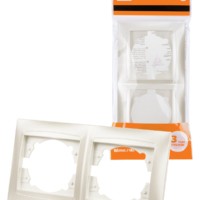 Рамка 2-х постовая горизонтальная перламутр “Лама” TDM