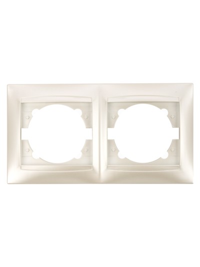 Рамка 2-х постовая горизонтальная перламутр "Лама" TDM — изображение 3