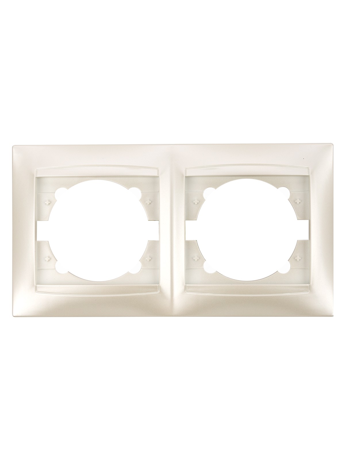 Рамка 2-х постовая горизонтальная перламутр "Лама" TDM — изображение 3