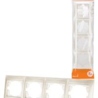 Рамка 4-х постовая горизонтальная перламутр “Лама” TDM