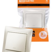 Выключатель 1кл. проходной 10А перламутр Лама TDM