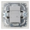 Выключатель 1кл. проходной 10А перламутр Лама TDM